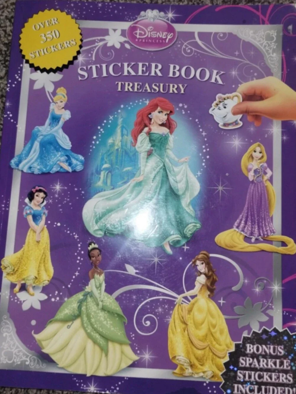 NEW 2013 Disney Princess Sticker Book Treasury, Over 350 Stickers Included!